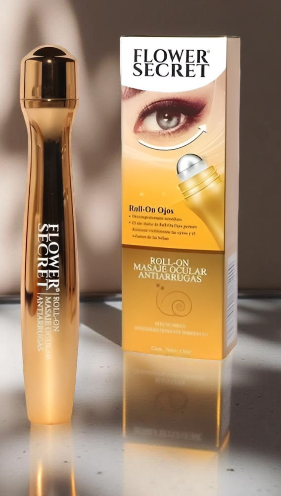 Roll-On Antiojeras Masaje Ocular Flower Secret con su caja