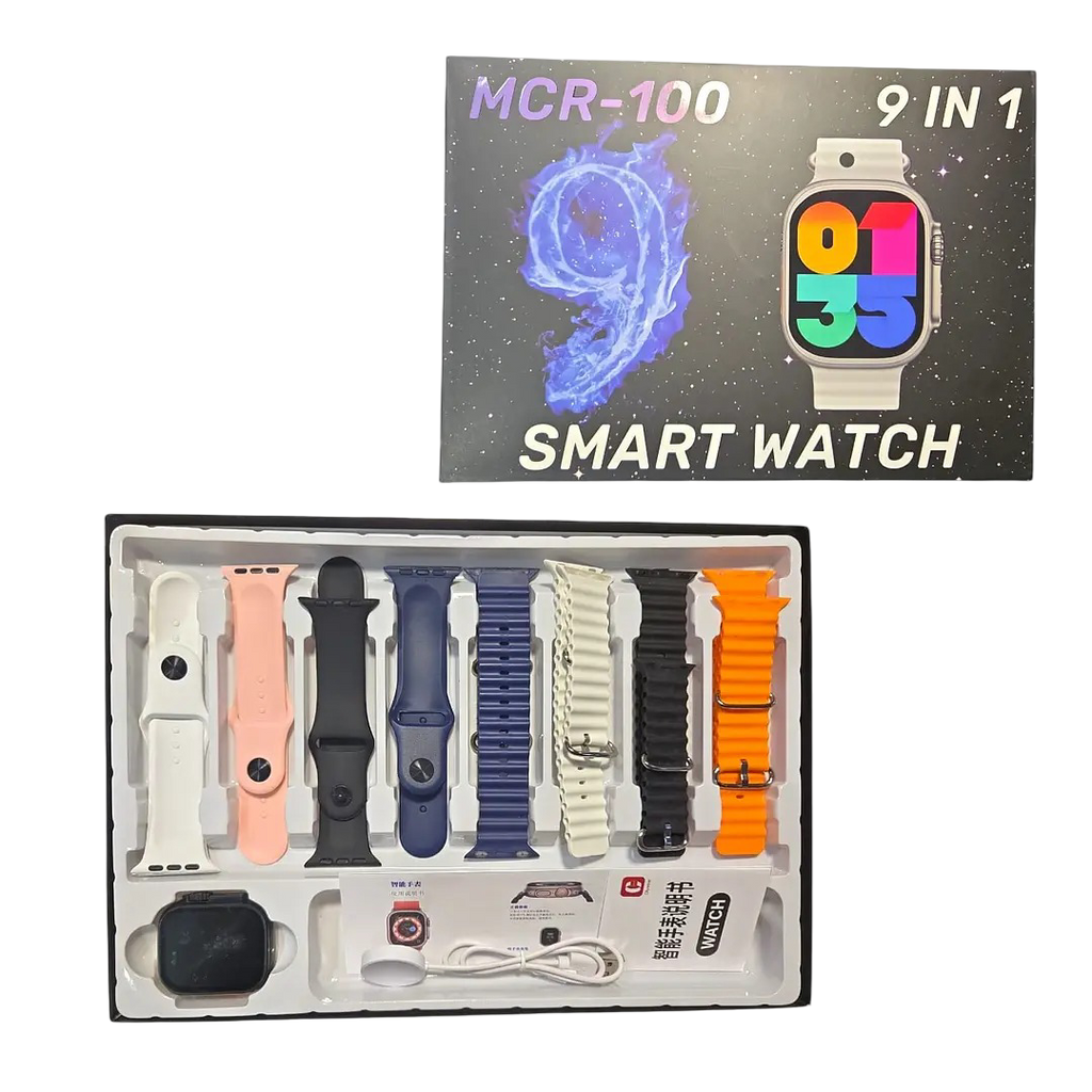 Smartwatch Ultra 7 en 1 con caja original y 7 correas intercambiables de regalo