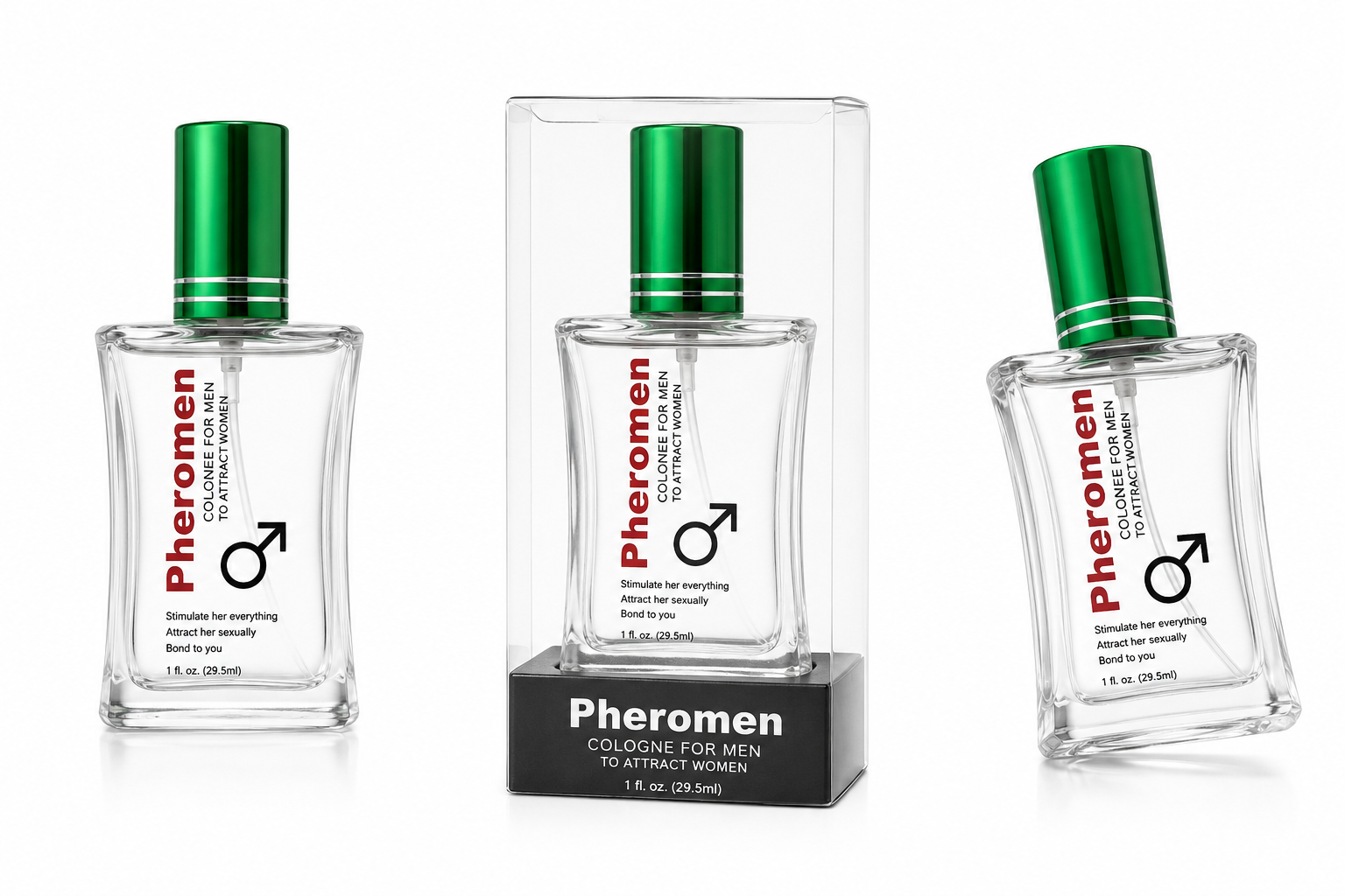 Perfume Pheromen para hombre, frasco de 29.5 ml con su estuche de regalo