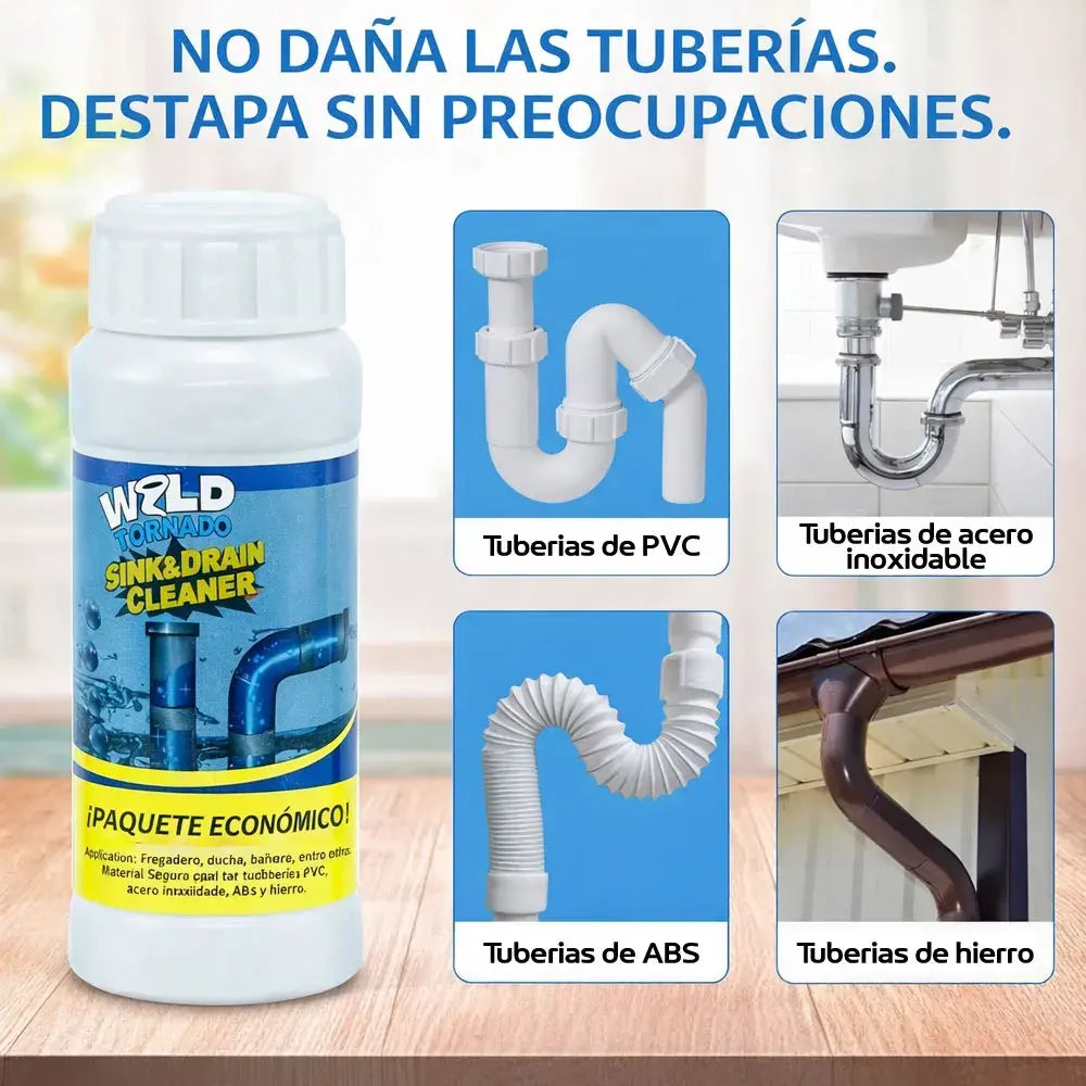 Polvo Desatascador de Cañerías – Destapa en Minutos