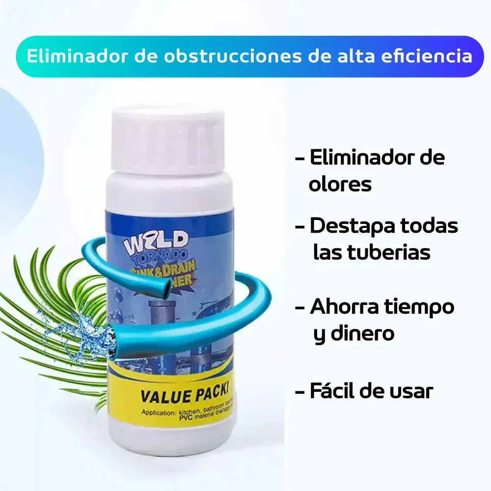 Polvo Desatascador de Cañerías – Destapa en Minutos