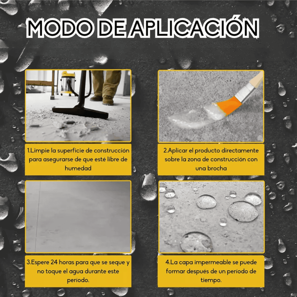 Sellador Impermeable Aislante Transparente 1000g + Brocha Aplicadora