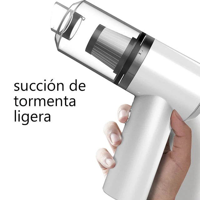Aspiradora portatil con succion potente, camara de filtro transparente