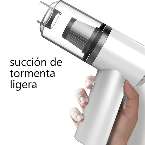 Aspiradora portatil con succion potente, camara de filtro transparente