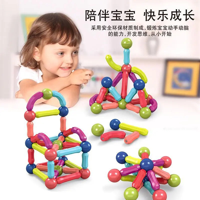 Set de bloques magnéticos para armar, 36 piezas de colores para niños