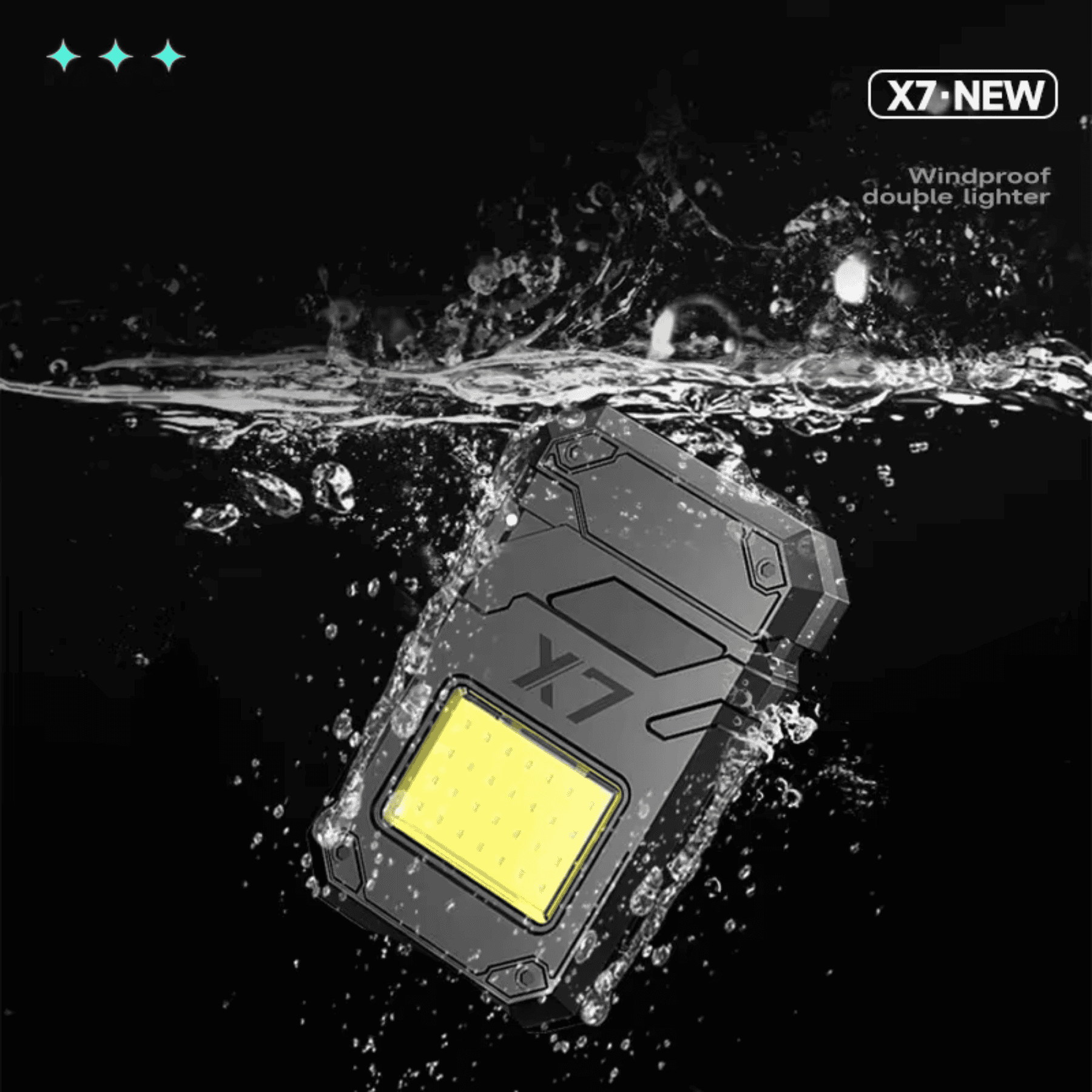 Luz de Emergencia X7 USB - Encendedor Eléctrico + Linterna LED + Llavero 3 en 1