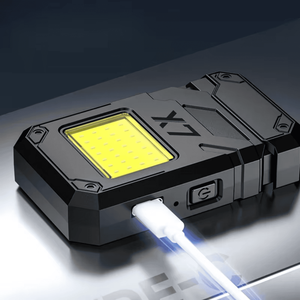 Luz de Emergencia X7 USB - Encendedor Eléctrico + Linterna LED + Llavero 3 en 1