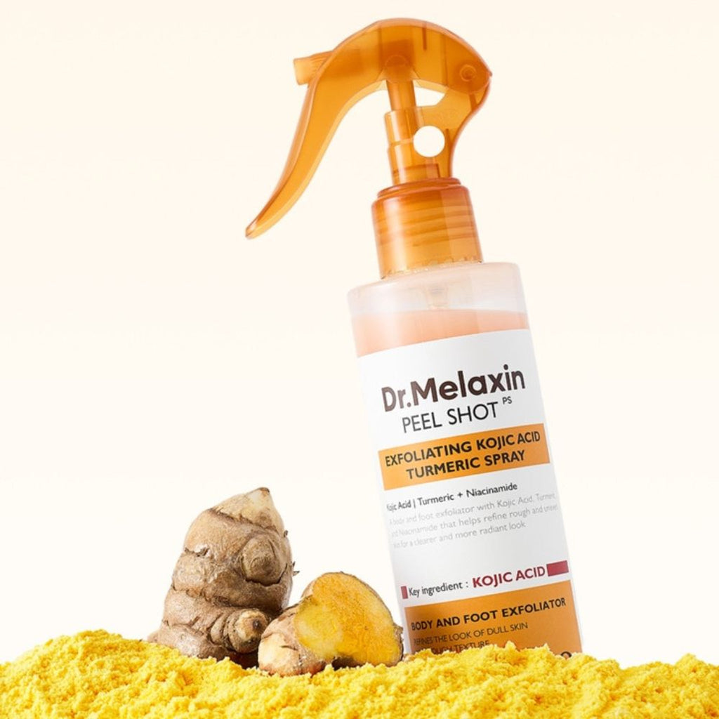 Dr. Melaxin Peel Shot spray exfoliante corporal 200ml con ácido kójico, cúrcuma y niacinamida