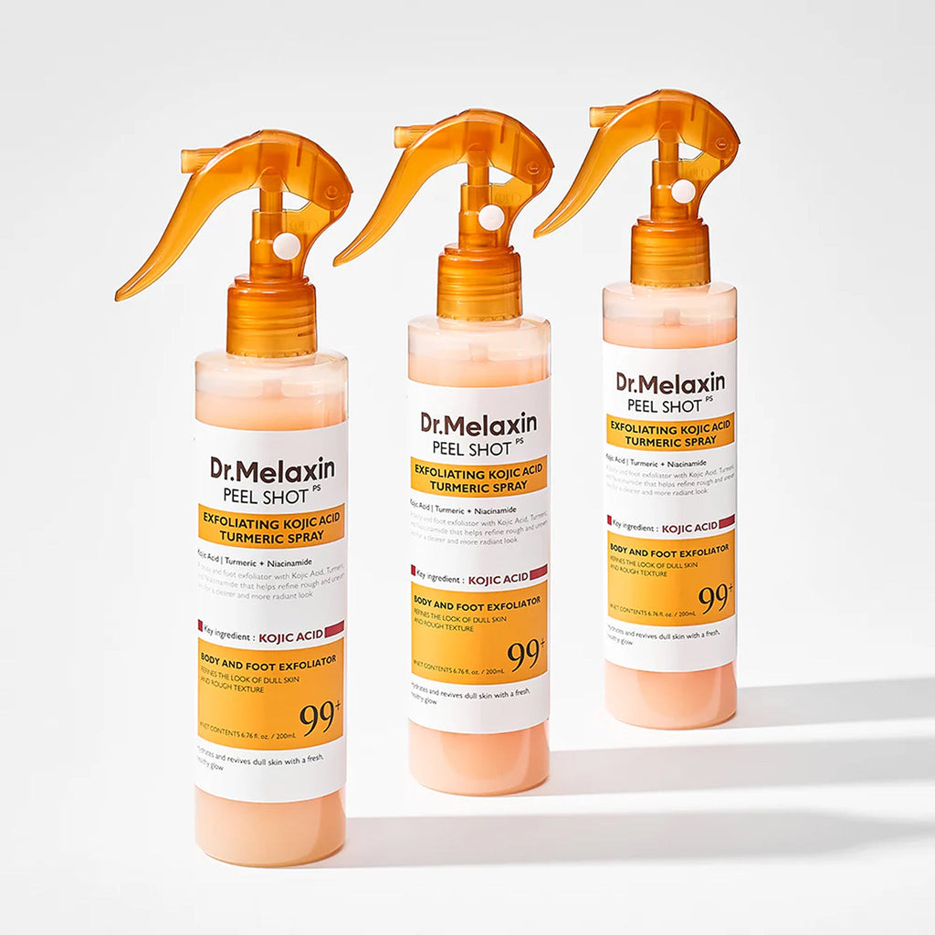 Dr. Melaxin Peel Shot spray exfoliante corporal 200ml con ácido kójico, cúrcuma y niacinamida