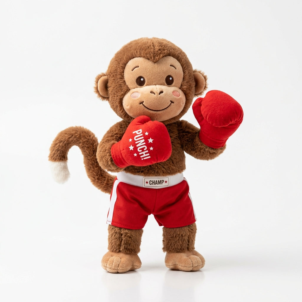 Mono Punch Peluche Boxeador Interactivo con Sonidos Gracioso
