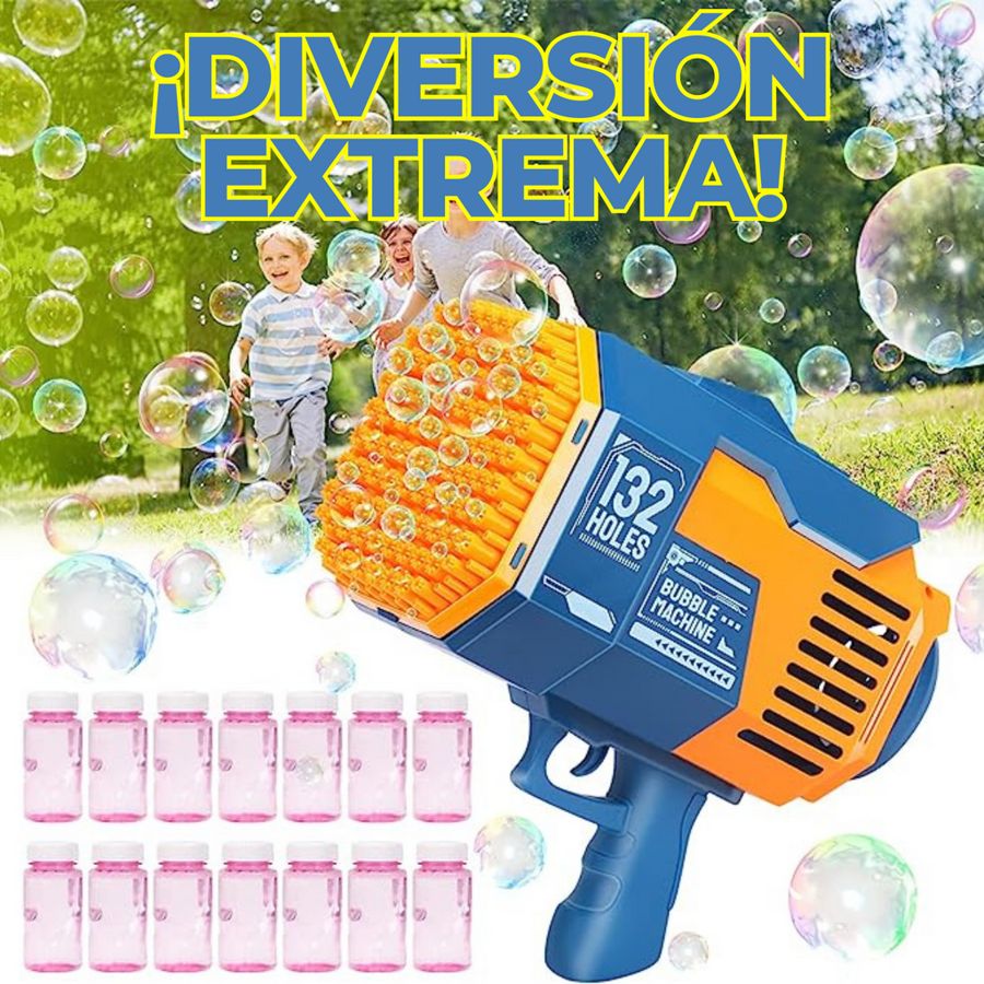 Bazooka Lanza Burbujas Infantil - Diversión al Aire Libre