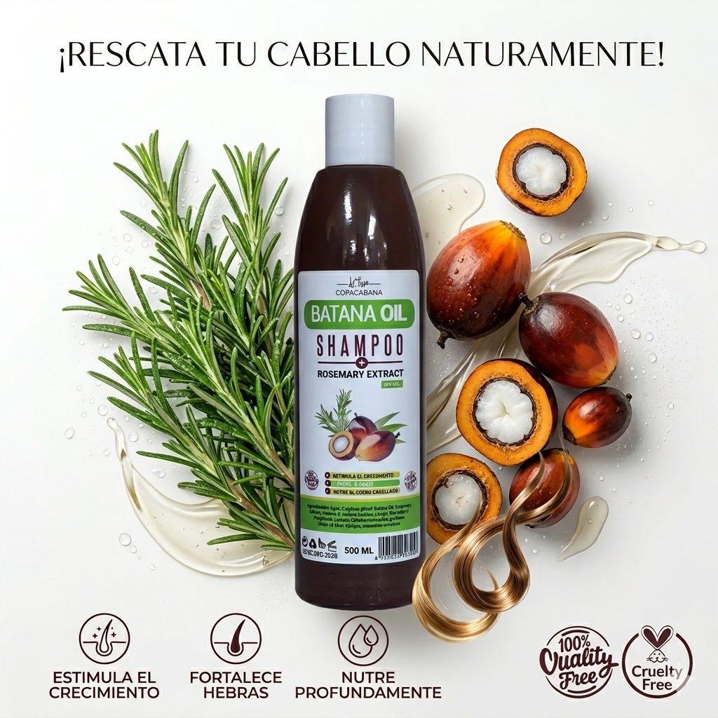 Shampoo de Aceite de Batana con Extracto de Romero - envase del producto